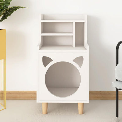 Pura Side Table With Pet House, Wood | Weilai Concept