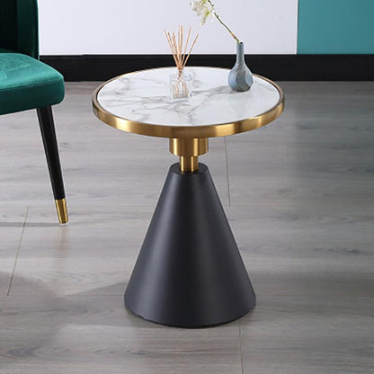 Modern Side Table with Marble top and Metal Base | Weilai Concept