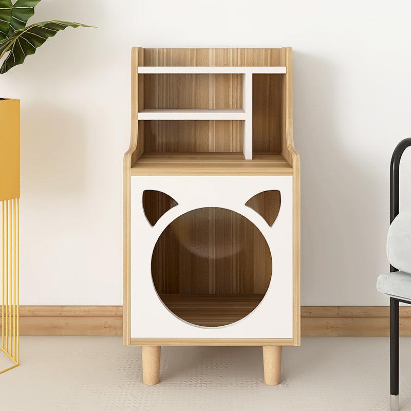 Pura Side Table With Pet House, Wood | Weilai Concept