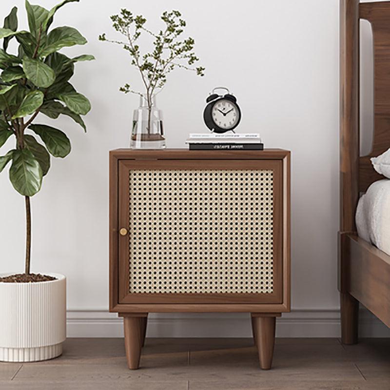 Tableau Rattan Bedside Table, Solid Wood | Weilai Concept