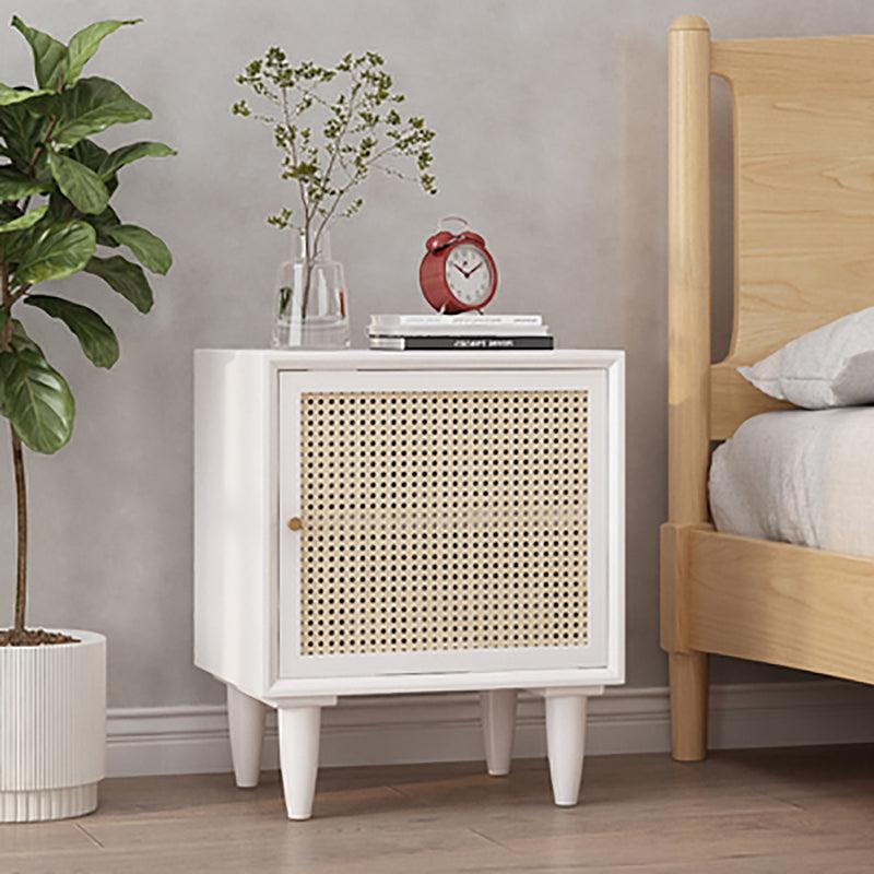 Tableau Rattan Bedside Table, Solid Wood | Weilai Concept