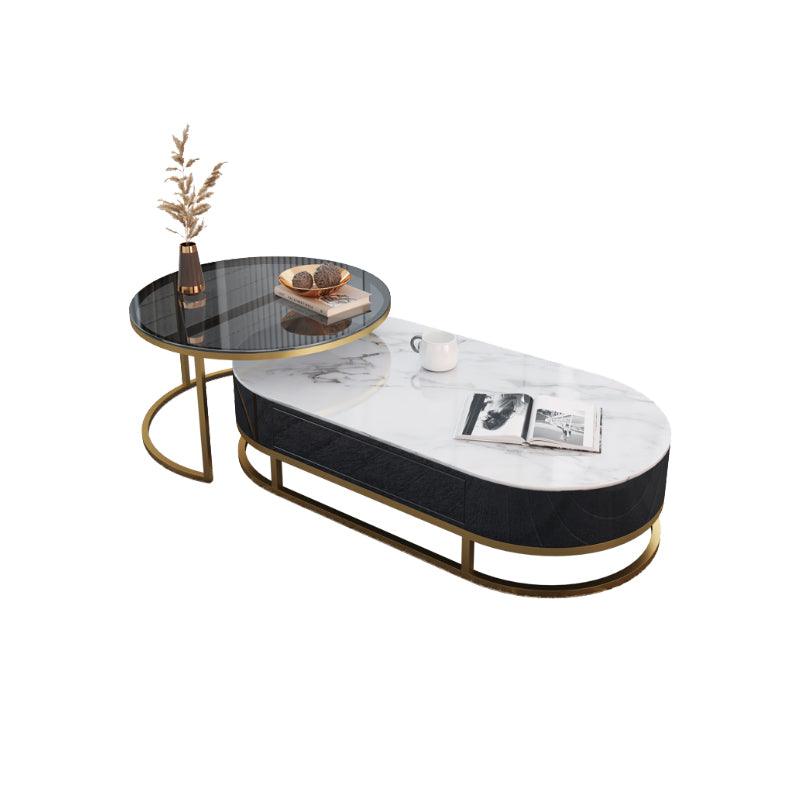 Hagy Nesting Coffee Table Set, Sintered Stone | Weilai Concept