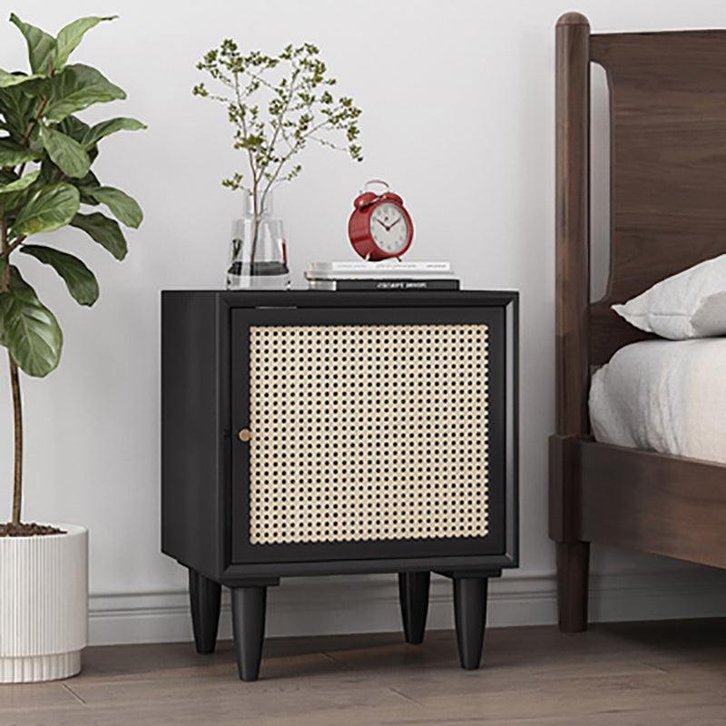 Tableau Rattan Bedside Table, Solid Wood | Weilai Concept