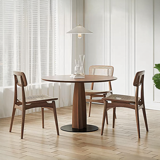 Seraphina Round Dining Table, Solid Wood