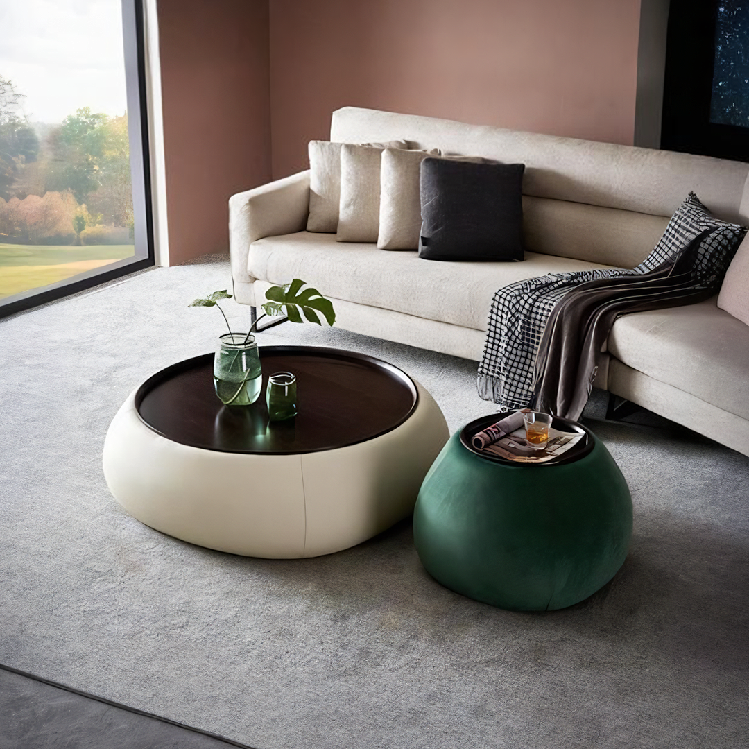 TG24 Coffee Table Set, Cream & Green