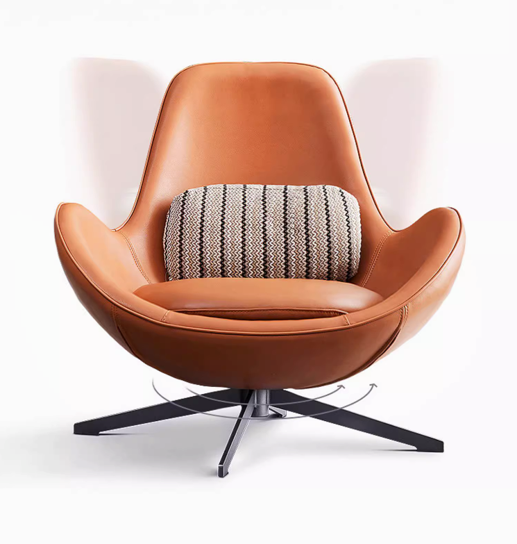 Snail Armchair, Brown Leather | Weilai Concept