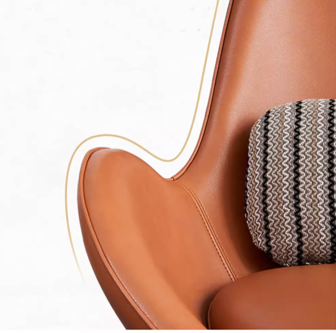 Snail Armchair, Brown Leather | Weilai Concept