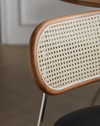 Ozzie Rattna Dining Chair, Round Seat Pad | Weilai Concept