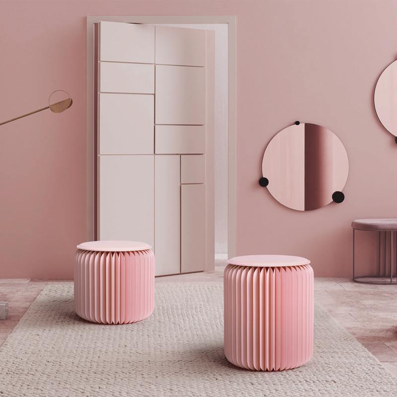 Accordion Stool Spring Pink | Weilai Concept