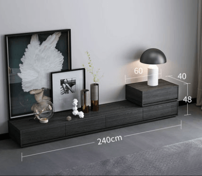 Agnes TV Stand, Black Oak | Weilai Concept