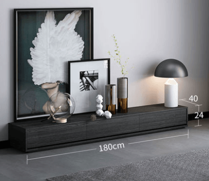 Agnes TV Stand, Black Oak | Weilai Concept