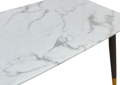 Mason White Marble Dining Table - 130x80 cm