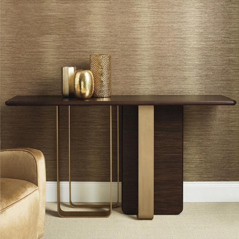 Barbican Console Table, Gold And Rosewood | Weilai Concept