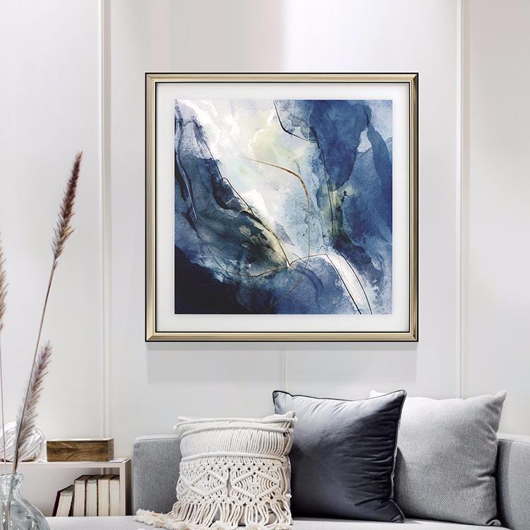 Blue Framed Wall Art Print 70*70cm | Weilai Concept