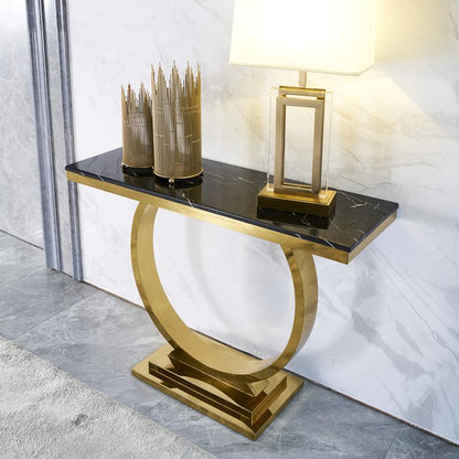 Brody Console Table, White Table Top, Clearance | Weilai Concept