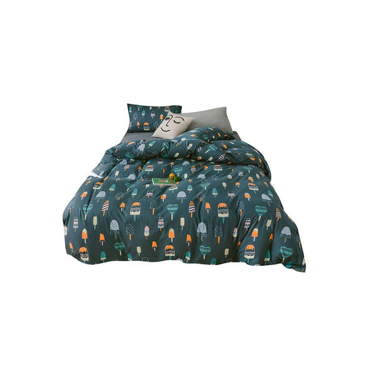 CA414 Cotton Duvet Cover + Bed Sheet + 2 Pillowcases, King, More Patterns Available | Weilai Concept