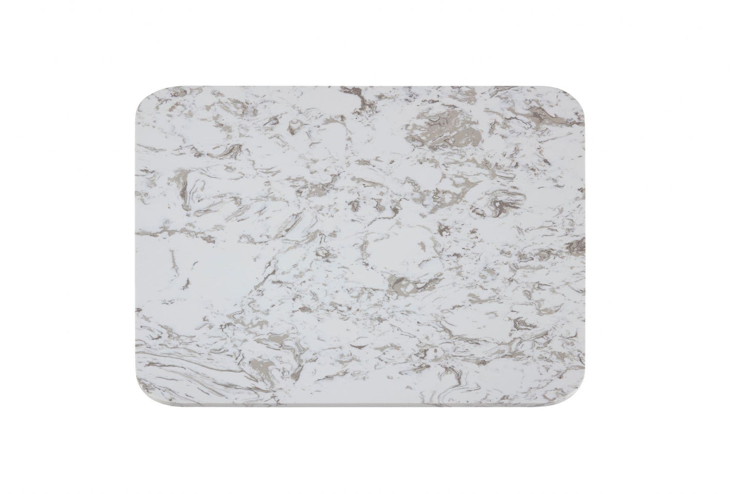 Bistro White Marble & Black Square Pantheon Dining Table