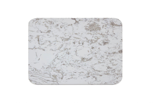 Bistro White Marble & Black Square Pantheon Dining Table