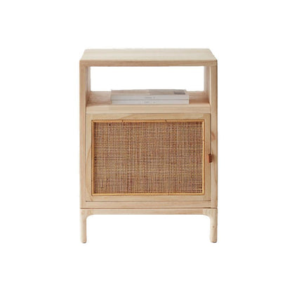 Cane Mini Side Table, Natural Rattan & Ash Esche Wood | Weilai Concept