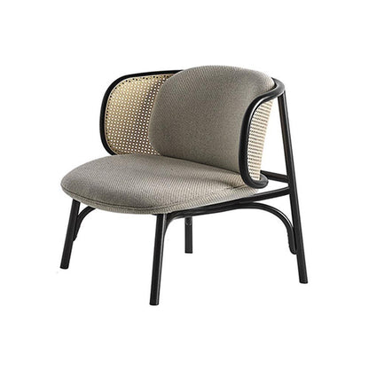 Cane Rattan Armchair, Grey Linen | Weilai Concept