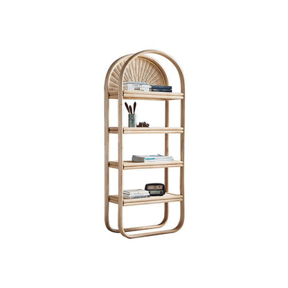 Cane Rattan Bookcase, Shelving Unit, Oak | Weilai Concept