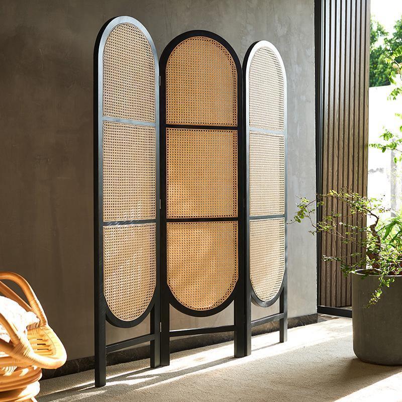 Cane Rattan Room Divider/ Screen, Oak | Weilai Concept