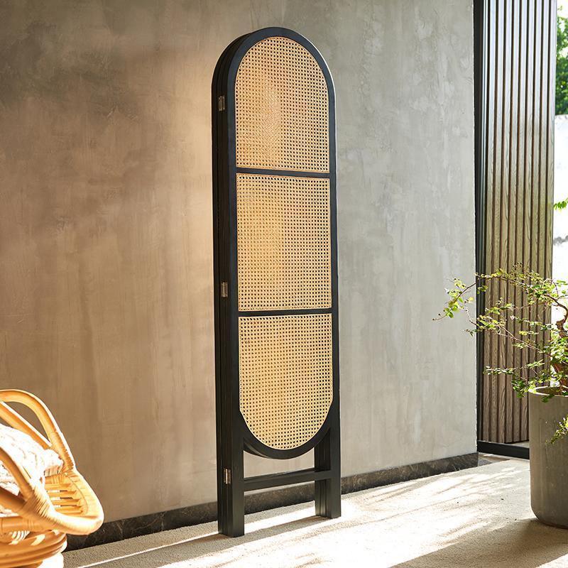 Cane Rattan Room Divider/ Screen, Oak | Weilai Concept