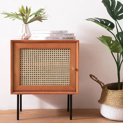 Cane Bedside Table, Natural Rattan & Wood | Weilai Concept