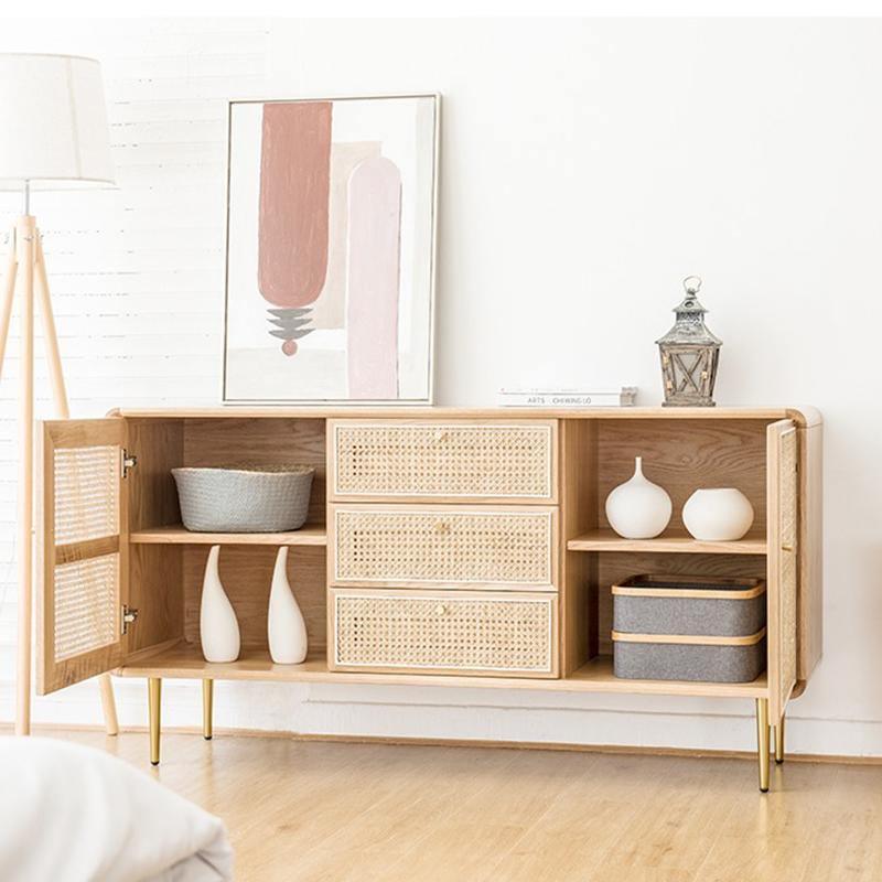 Cane Sideboard, Natural Rattan & Ash Esche Wood | Weilai Concept