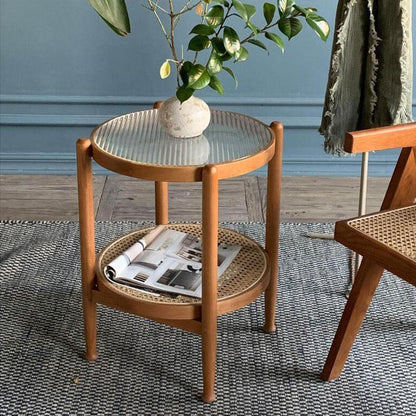 Cement Coffee Table Set, Oak | Weilai Concept