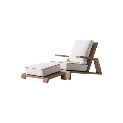 Chandler Oak Lounge Chair And Ottoman, Outdoor Chair | Weilai Concept