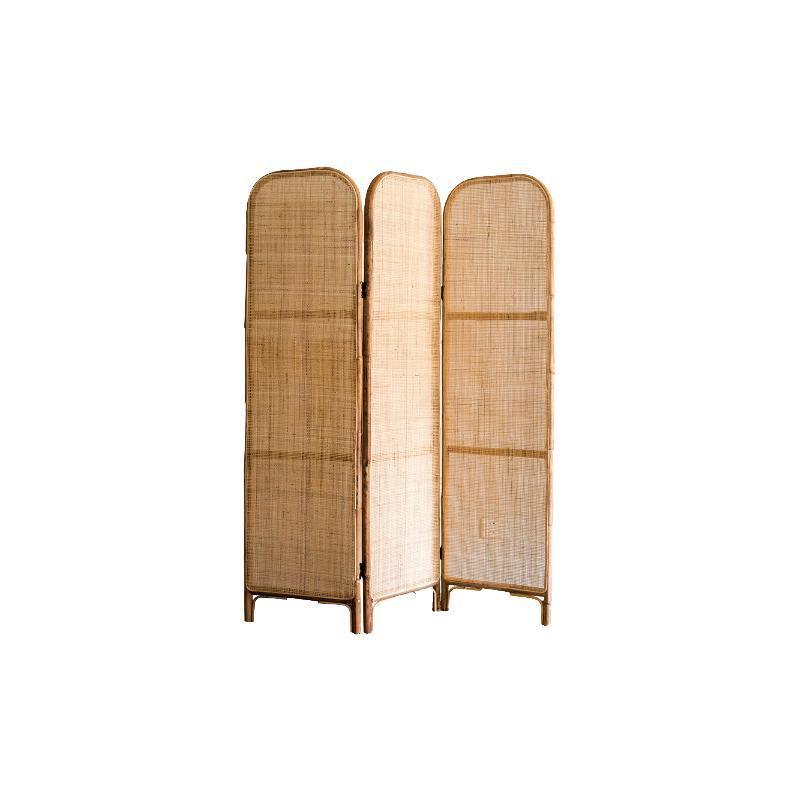 Charlesworth Rattan Room Divider/ Folding Screen, Oak | Weilai Concept