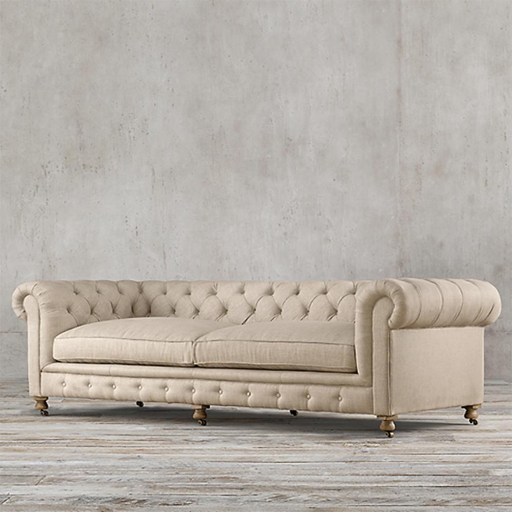 Chesterfield Two Seater Sofa, Velvet | Weilai Concept