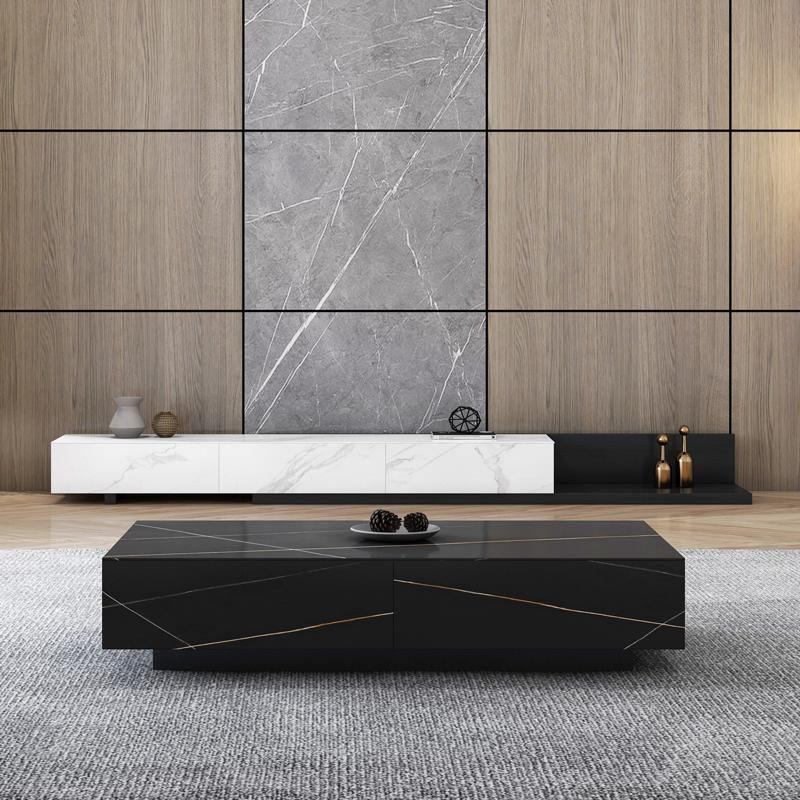 Dionne Extendable TV Stand, Sintered Stone | Weilai Concept