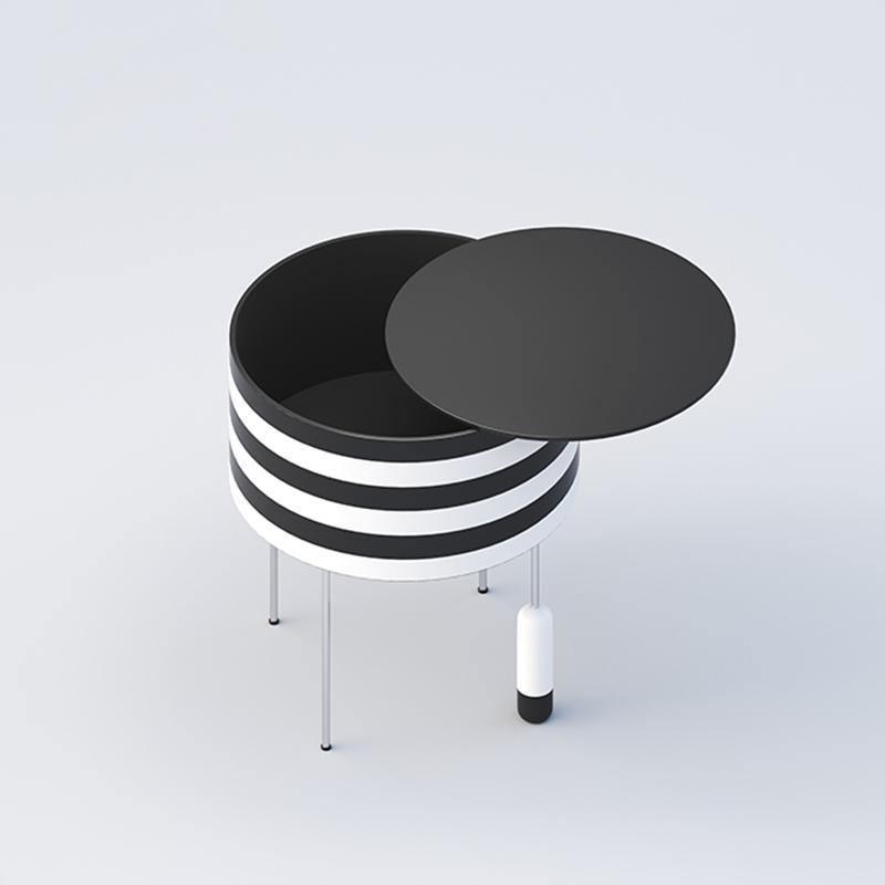 Ebro Side Table, Black And White | Weilai Concept