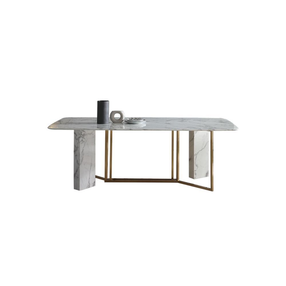 FenX Dining Table, Dining Table, Sintered Stone And Gold | Weilai Concept