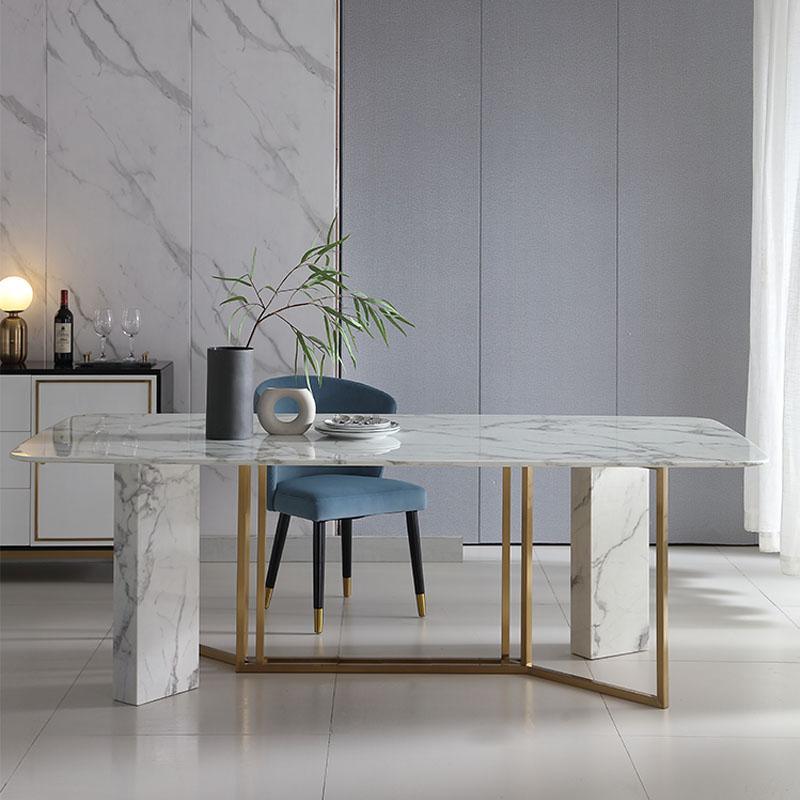 FenX Dining Table, Dining Table, Sintered Stone And Gold | Weilai Concept