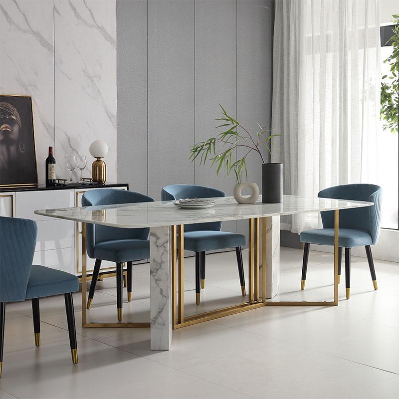 FenX Dining Table, Dining Table, Sintered Stone And Gold | Weilai Concept