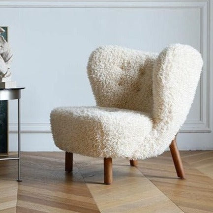 Fitz Armchair, White Wool | Weilai Concept