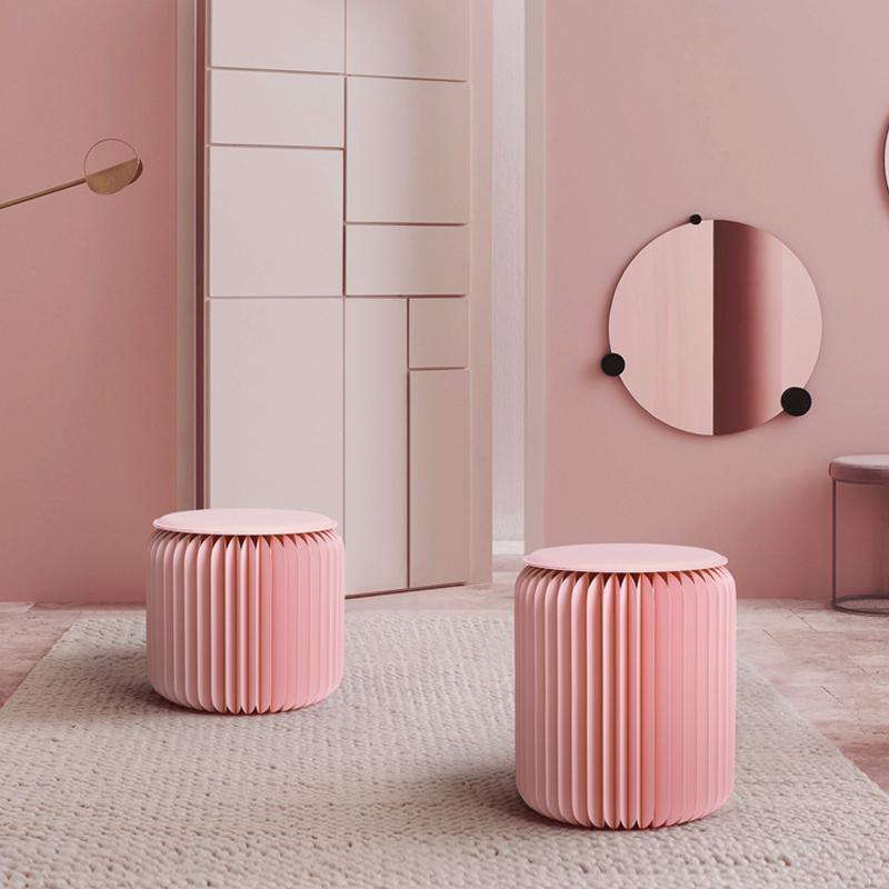 Folding Series Pink Mini Stool [28cm/35cm] | Weilai Concept