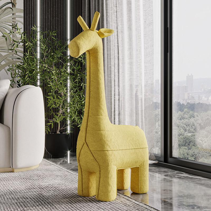 Giraffe Design Chair, Yellow Fabric, Kid Chair | Weilai Concept