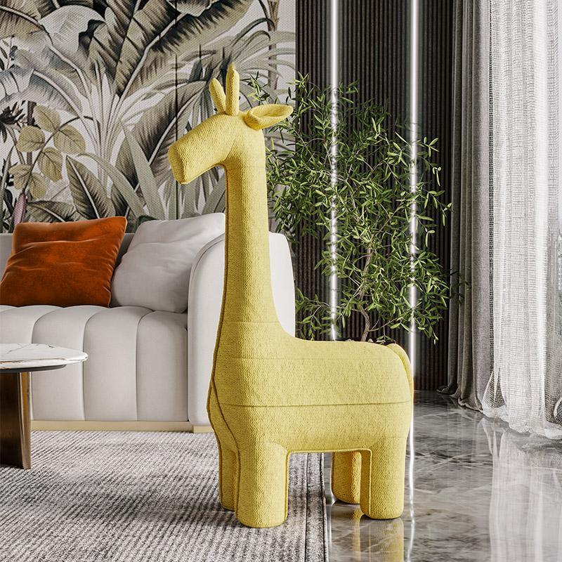 Giraffe Design Chair, Yellow Fabric, Kid Chair | Weilai Concept