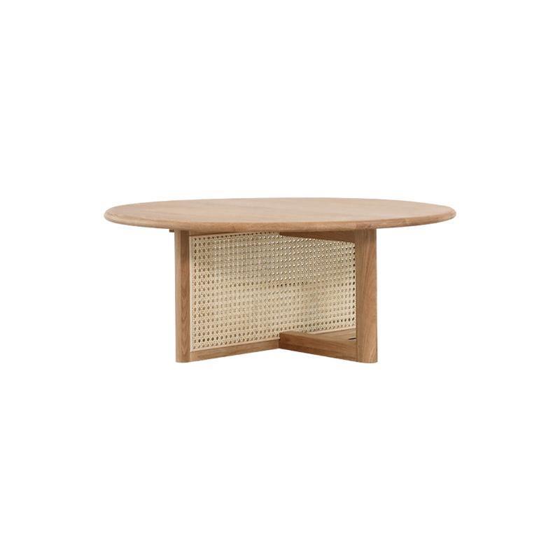 Hagy Rattan Coffee Table, Light Oak | Weilai Concept