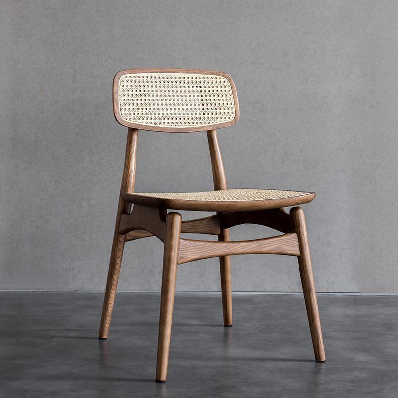 Hans Style Rattan Dining Chair, Light Oak | Weilai Concept