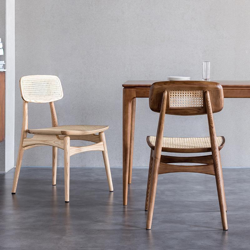 Hans Style Rattan Dining Chair, Light Oak | Weilai Concept