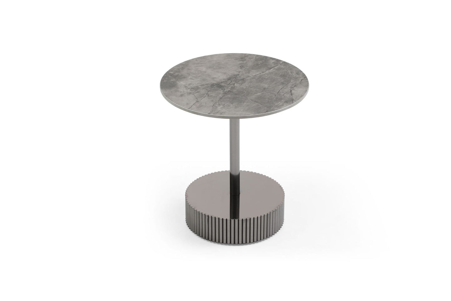 Jolie Round Sintered Stone End Table