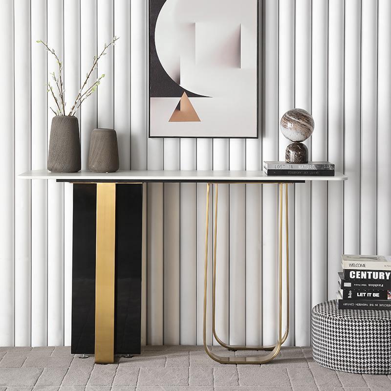 Kave Console Table, Gold And Black | Weilai Concept