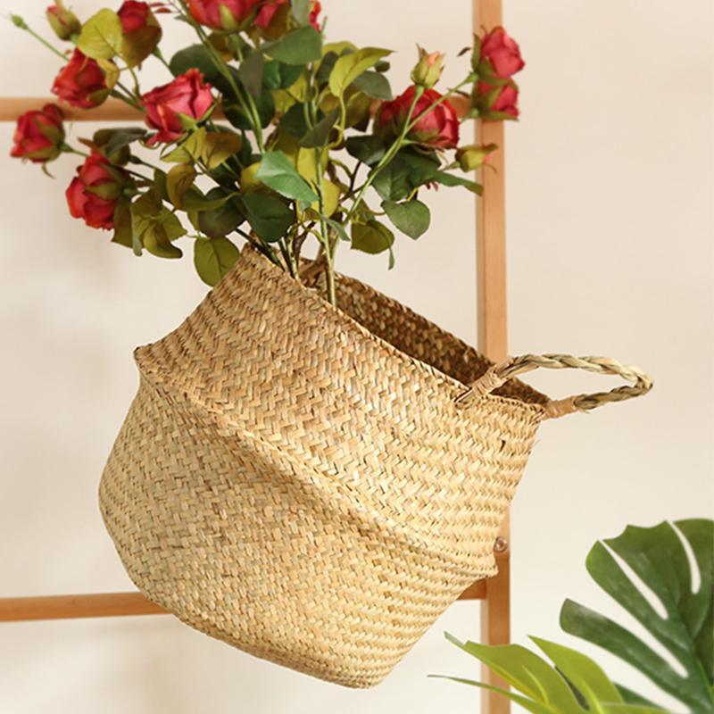 MI44 A Set Of Two Rattan Indoor Plant Stands | Weilai Concept