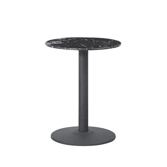 Black Round Dining Table with Black Legs - 60 cm