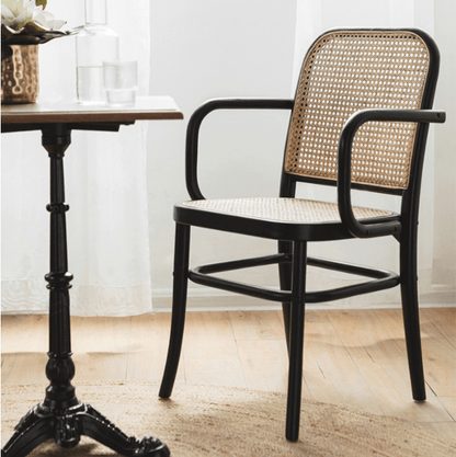 Paris G04 Rattan Dining Chair, Walnut | Weilai Concept